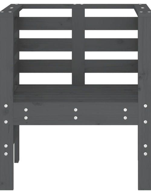 Загрузите изображение в средство просмотра галереи, Scaune de grădină, 2 buc., gri, 61,5x53x71 cm, lemn masiv pin - Lando
