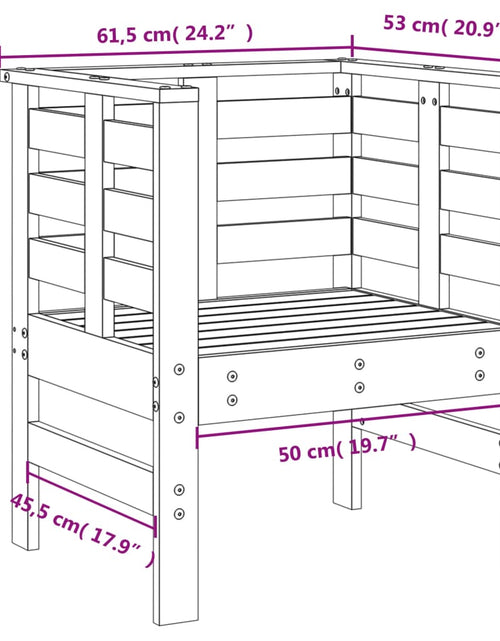 Încărcați imaginea în vizualizatorul Galerie, Set mobilier de grădină, 3 piese, negru, lemn masiv pin - Lando
