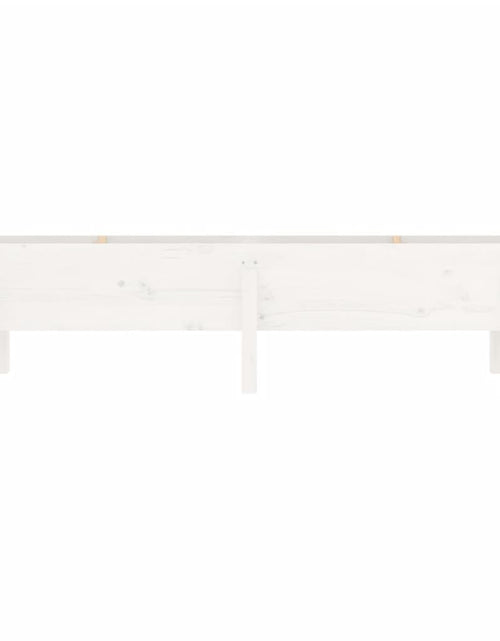Загрузите изображение в средство просмотра галереи, Strat înălțat de grădină, alb, 160x30x38 cm, lemn masiv de pin - Lando
