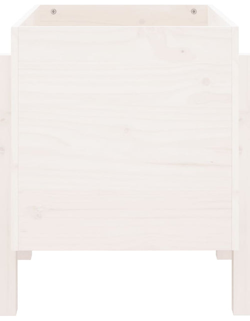 Încărcați imaginea în vizualizatorul Galerie, Jardinieră de grădină, alb, 62x50x57 cm, lemn masiv de pin - Lando
