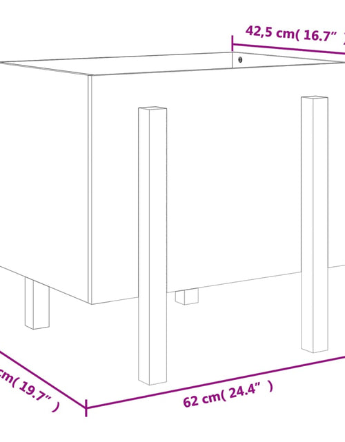Загрузите изображение в средство просмотра галереи, Jardinieră de grădină, gri, 62x50x57 cm, lemn masiv pin - Lando
