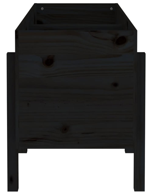 Încărcați imaginea în vizualizatorul Galerie, Strat înălțat de grădină, negru, 121x50x57 cm, lemn masiv pin - Lando
