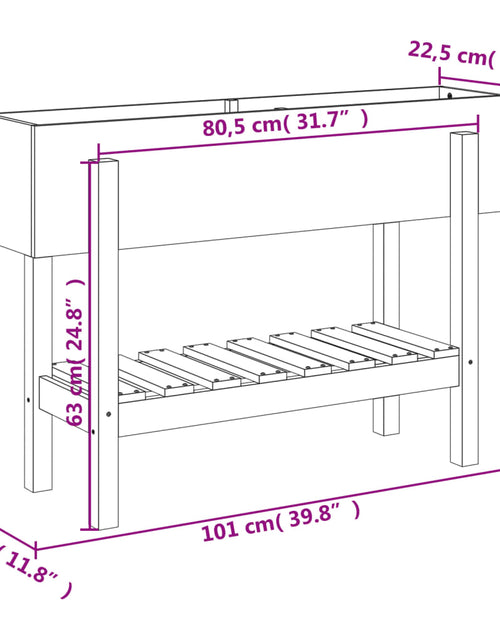 Încărcați imaginea în vizualizatorul Galerie, Strat înălțat de grădină, alb, 101x30x69 cm, lemn masiv de pin - Lando

