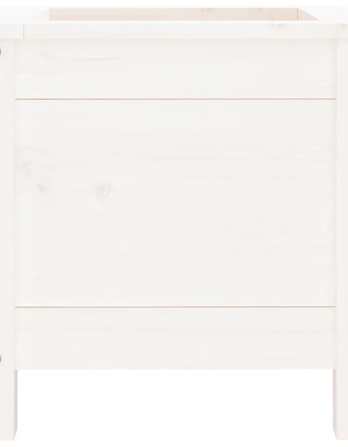 Încărcați imaginea în vizualizatorul Galerie, Jardinieră de grădină, alb, 40x40x39 cm, lemn masiv de pin - Lando

