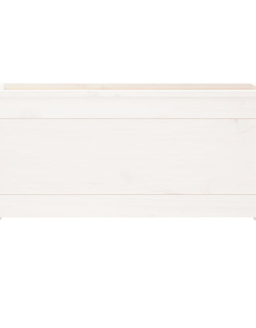 Încărcați imaginea în vizualizatorul Galerie, Jardinieră de grădină, alb, 82,5x40x39 cm, lemn masiv de pin - Lando
