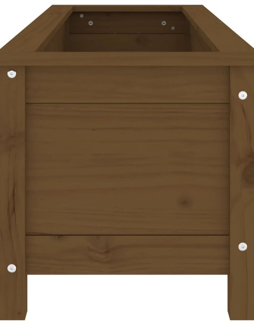 Загрузите изображение в средство просмотра галереи, Strat înălțat grădină maro miere 119,5x40x39 cm lemn masiv pin - Lando
