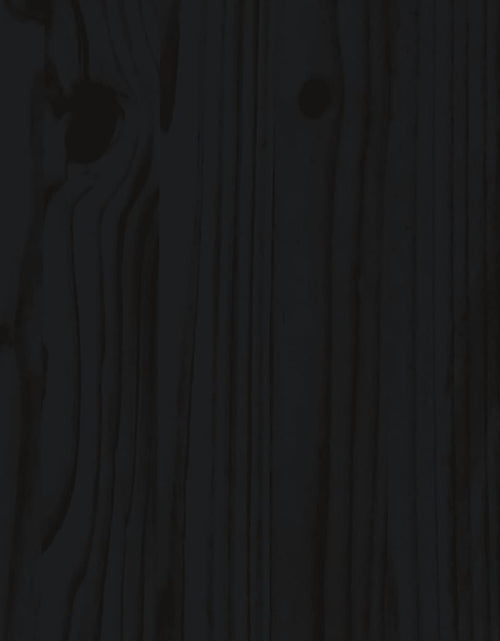 Загрузите изображение в средство просмотра галереи, Strat înălțat de grădină, negru, 119,5x40x39 cm, lemn masiv pin - Lando
