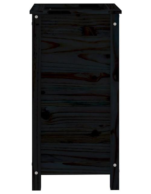 Загрузите изображение в средство просмотра галереи, Jardinieră de grădină, negru, 40x40x78 cm, lemn masiv de pin - Lando
