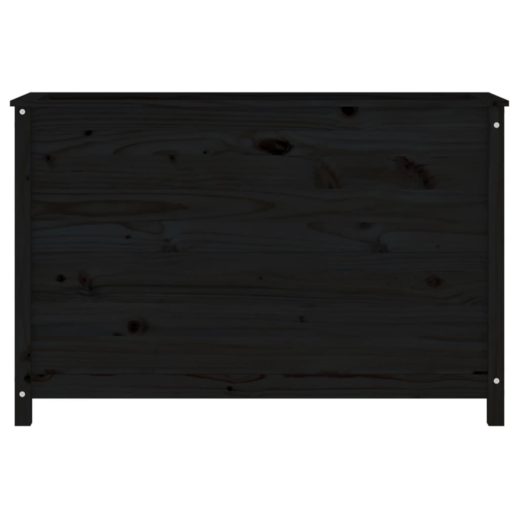 Strat înălțat de grădină, negru, 119,5x40x78 cm, lemn masiv pin - Lando