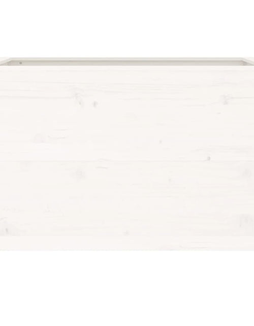 Загрузите изображение в средство просмотра галереи, Strat înălțat de grădină, alb, 119,5x82,5x78 cm, lemn masiv pin - Lando
