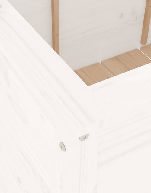 Încărcați imaginea în vizualizatorul Galerie, Strat înălțat de grădină, alb, 119,5x82,5x78 cm, lemn masiv pin - Lando
