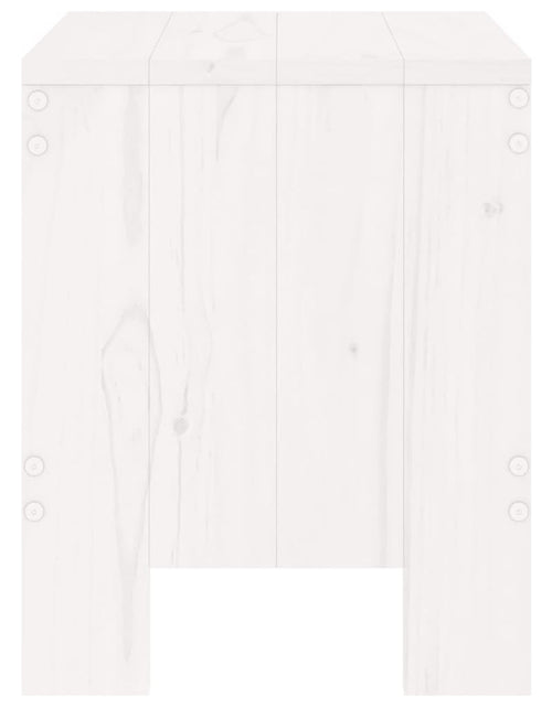 Загрузите изображение в средство просмотра галереи, Taburete de grădină, 2 buc., alb, 40x36x45 cm, lemn masiv pin - Lando

