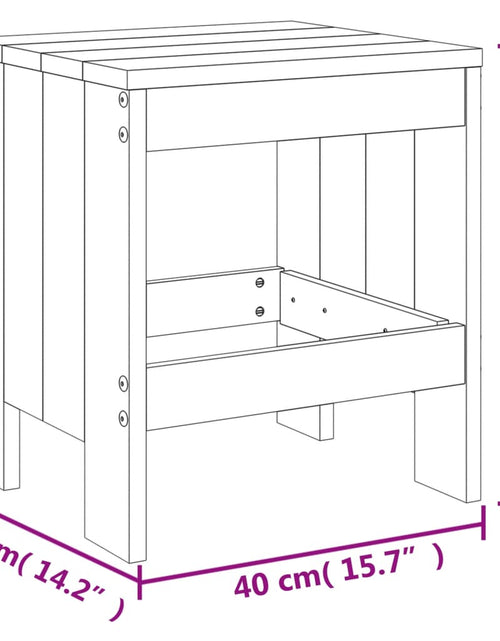 Загрузите изображение в средство просмотра галереи, Taburete de grădină, 2 buc., alb, 40x36x45 cm, lemn masiv pin - Lando
