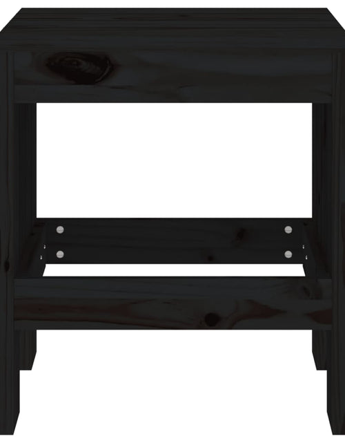 Загрузите изображение в средство просмотра галереи, Taburete de grădină, 2 buc., negru, 40x36x45 cm, lemn masiv pin - Lando
