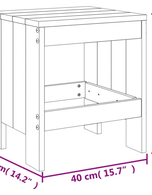Загрузите изображение в средство просмотра галереи, Taburete de grădină, 2 buc., negru, 40x36x45 cm, lemn masiv pin - Lando
