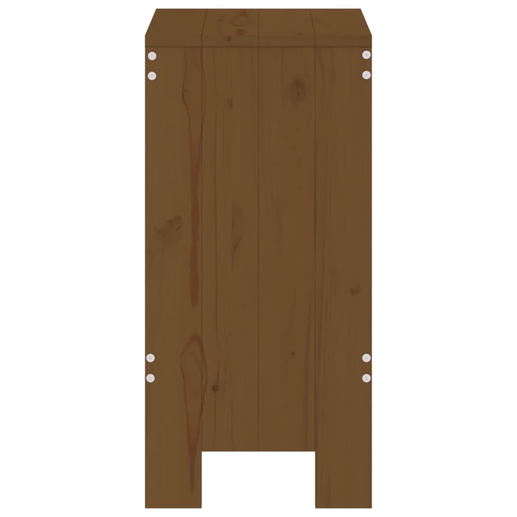 Taburete de bar 2 buc. maro miere 40x36x75 cm lemn masiv de pin - Lando