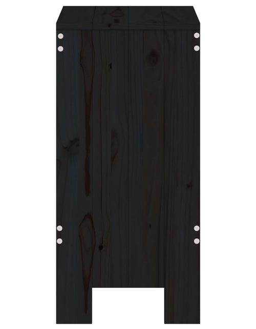 Загрузите изображение в средство просмотра галереи, Taburete de bar, 2 buc., negru, 40x36x75 cm, lemn masiv de pin - Lando
