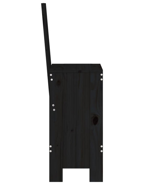 Încărcați imaginea în vizualizatorul Galerie, Scaune de bar, 2 buc., negru, 40x42x120 cm, lemn masiv de pin - Lando
