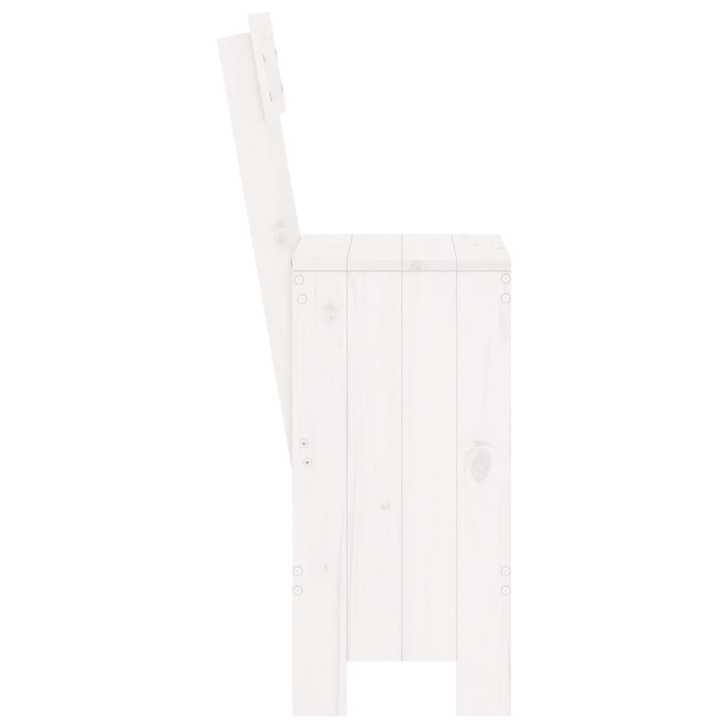 Taburete de bar, 2 buc., alb, 40x48,5x115,5 cm, lemn masiv pin - Lando