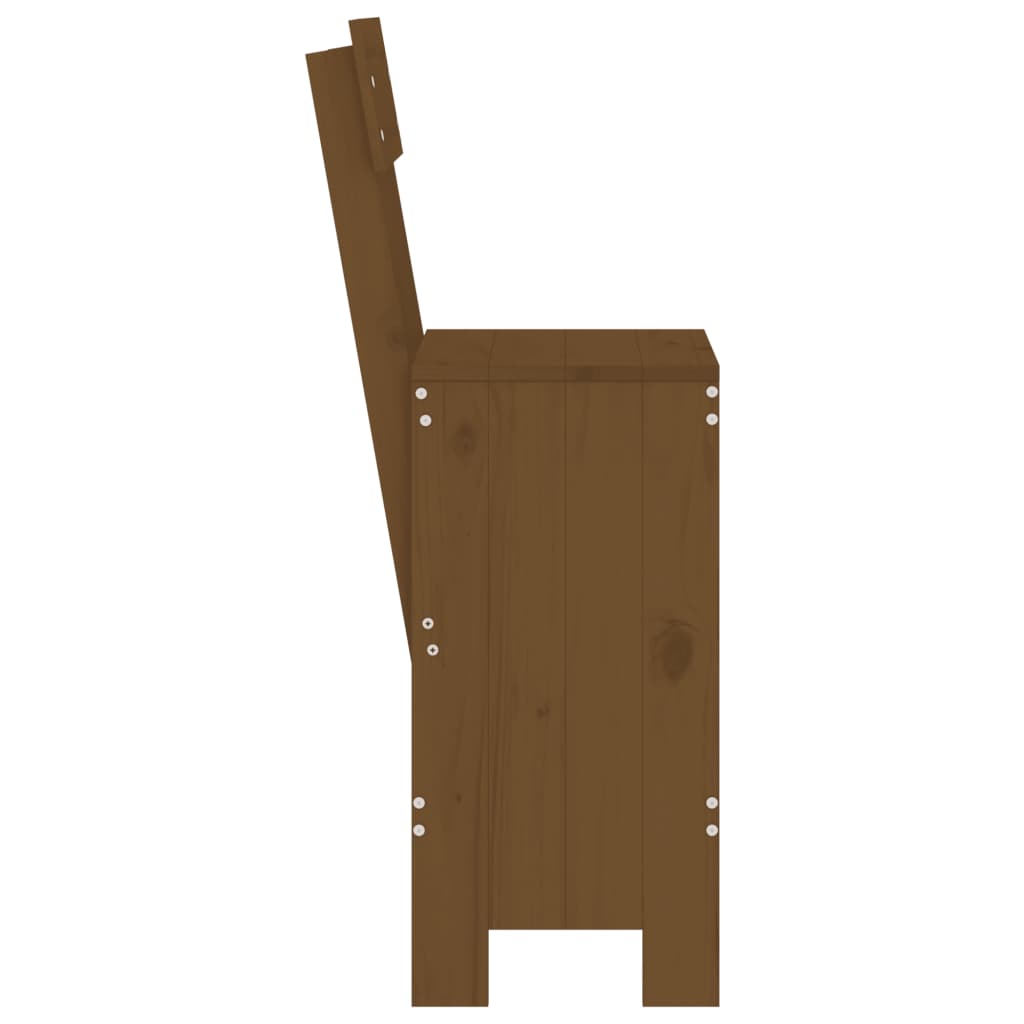 Taburete bar 2 buc. maro miere 40x48,5x115,5 cm lemn masiv pin - Lando