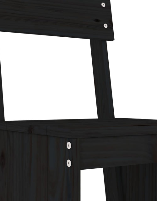 Загрузите изображение в средство просмотра галереи, Taburete de bar, 2 buc., negru, 40x48,5x115,5 cm lemn masiv pin - Lando
