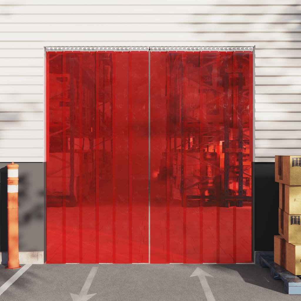 Perdea pentru ușă, roșu, 300 mmx2,6 mm 25 m, PVC - Lando