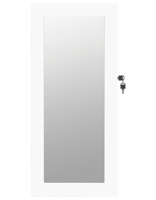 Încărcați imaginea în vizualizatorul Galerie, Dulap de bijuterii cu oglindă de perete, alb, 30x8,5x67 cm Lando - Lando
