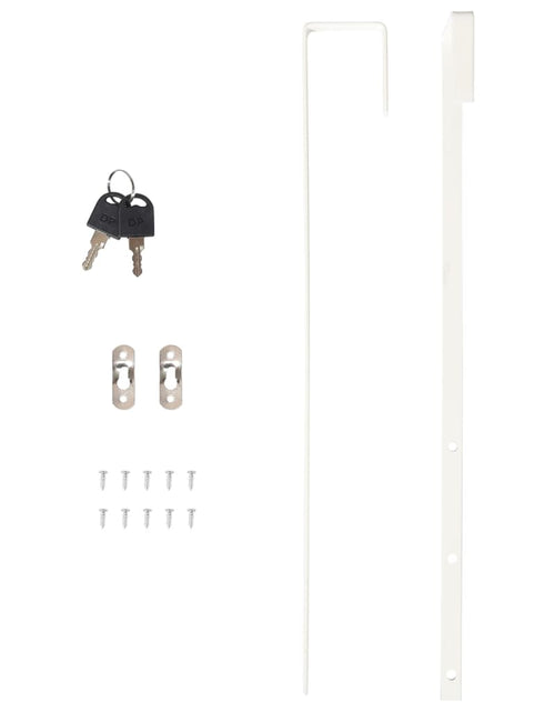 Загрузите изображение в средство просмотра галереи, Dulap de bijuterii cu oglindă de perete, alb, 30x8,5x67 cm Lando - Lando
