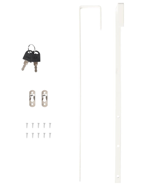 Загрузите изображение в средство просмотра галереи, Dulap de bijuterii cu oglindă montat pe perete alb 30x8,5x90 cm Lando - Lando
