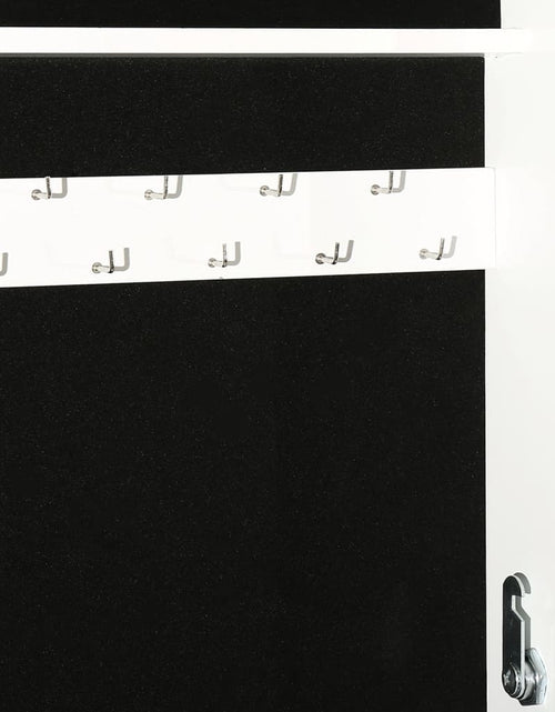 Загрузите изображение в средство просмотра галереи, Dulap de bijuterii cu oglindă independent, alb, 42x38x152 cm Lando - Lando
