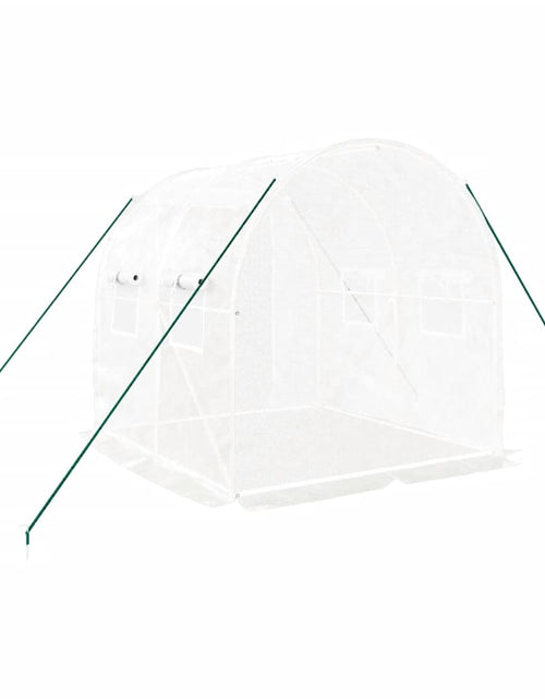 Încărcați imaginea în vizualizatorul Galerie, Seră cu un cadru din oțel, alb, 4 m², 2x2x2 m - Lando
