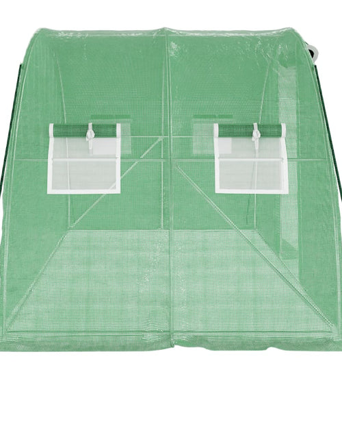 Загрузите изображение в средство просмотра галереи, Seră cu cadru din oțel, verde, 8 m², 4x2x2 m - Lando
