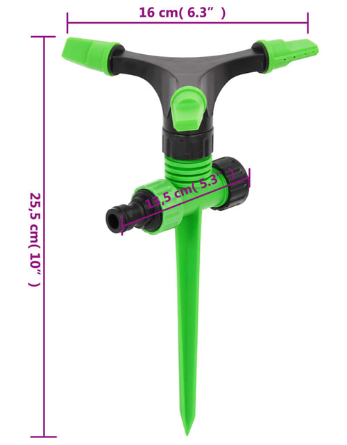Загрузите изображение в средство просмотра галереи, Aspersoare rotative 4 buc. verde și negru 16x13,5x25,5cm ABS&amp;PP - Lando
