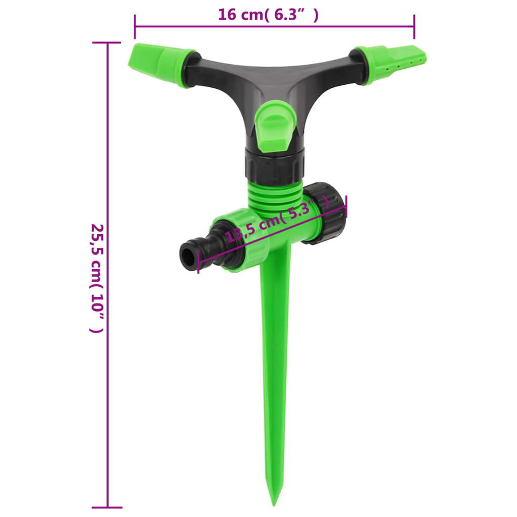 Aspersoare rotative 4 buc. verde și negru 16x13,5x25,5cm ABS&PP - Lando