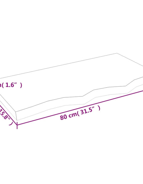 Încărcați imaginea în vizualizatorul Galerie, Poliță de perete, 80x40x4 cm, lemn masiv de stejar netratat Lando - Lando
