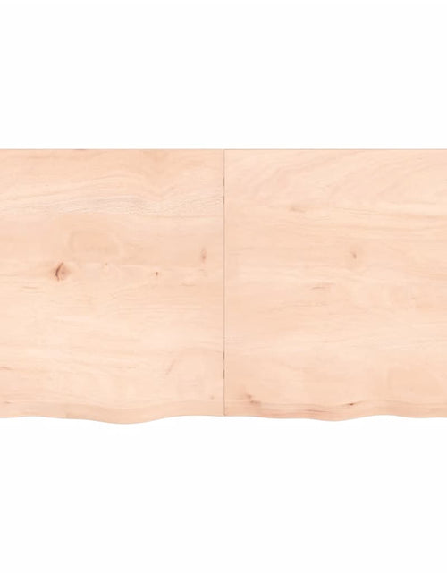 Încărcați imaginea în vizualizatorul Galerie, Poliță de perete, 120x60x6 cm, lemn masiv de stejar netratat Lando - Lando
