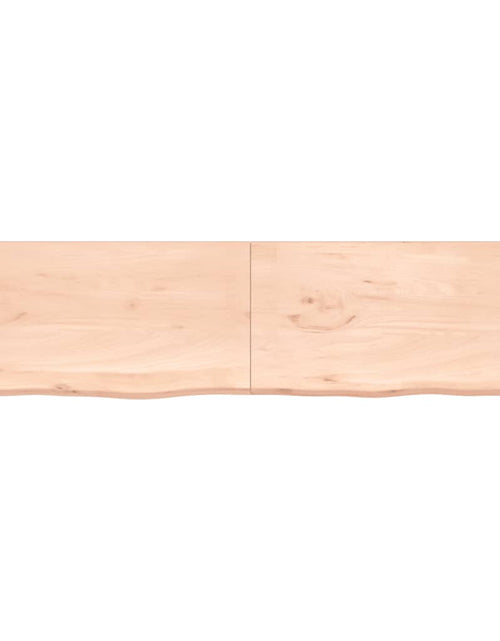 Загрузите изображение в средство просмотра галереи, Poliță de perete, 200x50x6 cm, lemn masiv de stejar netratat Lando - Lando
