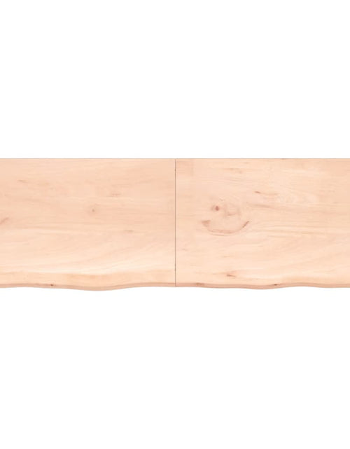 Загрузите изображение в средство просмотра галереи, Poliță de perete, 200x60x4 cm, lemn masiv de stejar netratat Lando - Lando
