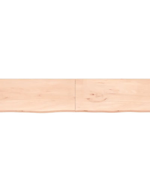Загрузите изображение в средство просмотра галереи, Poliță de perete, 220x40x4 cm, lemn masiv de stejar netratat Lando - Lando
