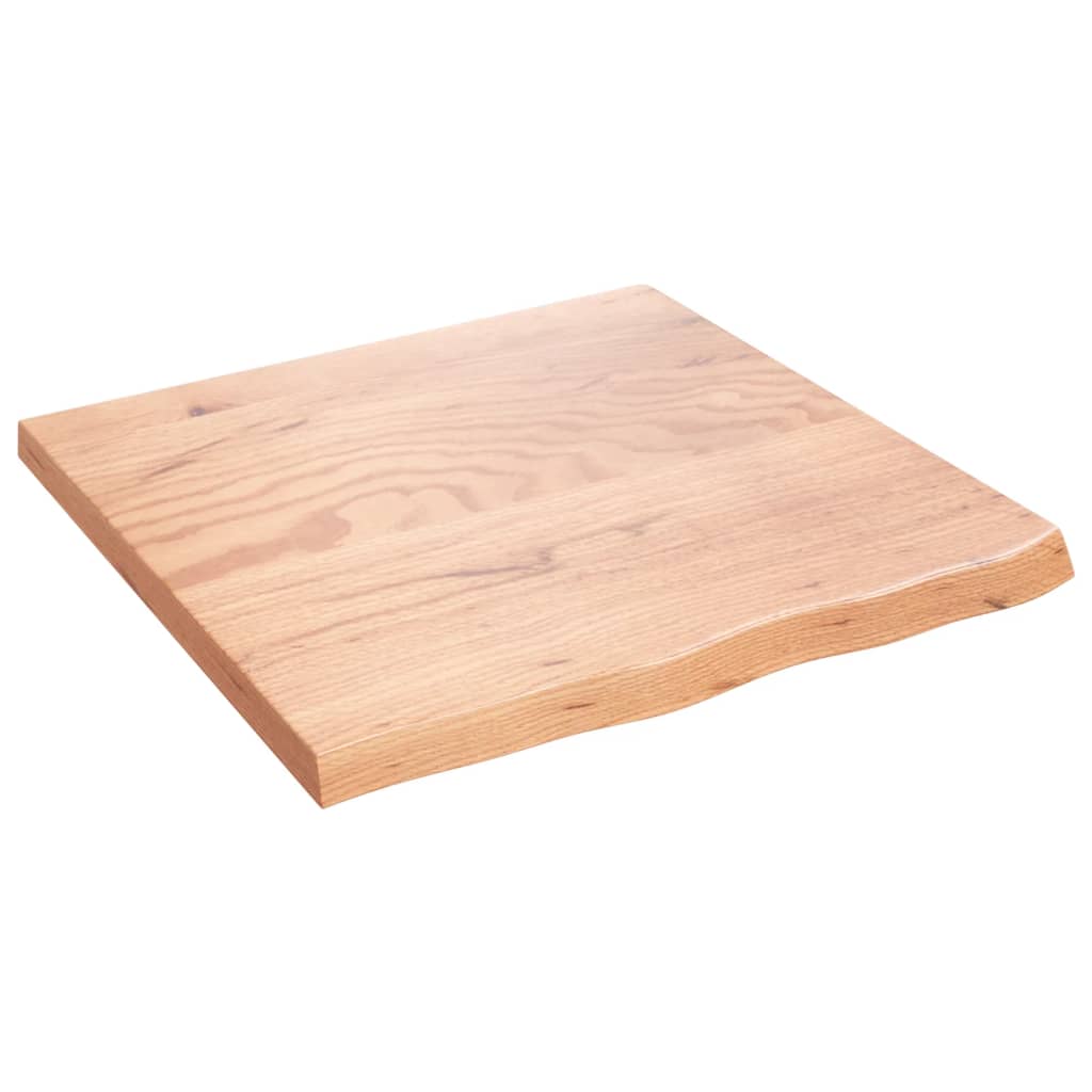 Poliță perete maro deschis 60x60x4 cm lemn masiv stejar tratat Lando - Lando