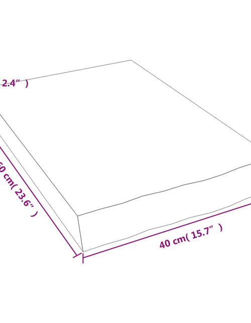 Загрузите изображение в средство просмотра галереи, Raft de perete gri închis 40x60x6 cm lemn masiv stejar tratat Lando - Lando
