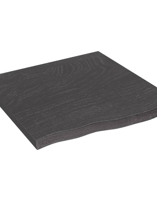 Загрузите изображение в средство просмотра галереи, Raft de perete gri închis 60x60x4 cm lemn masiv stejar tratat Lando - Lando
