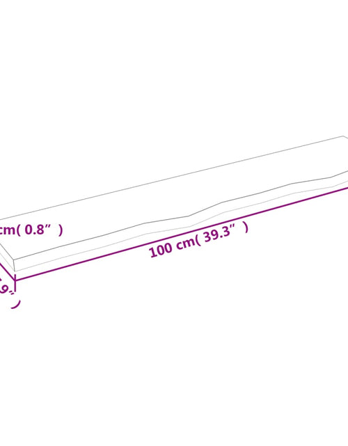 Загрузите изображение в средство просмотра галереи, Raft de perete gri închis 100x20x2 cm lemn masiv stejar tratat Lando - Lando
