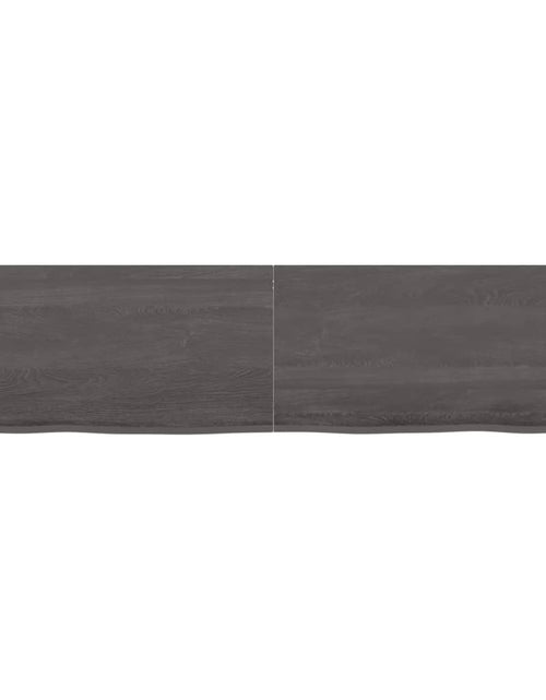 Încărcați imaginea în vizualizatorul Galerie, Raft de perete gri închis 120x30x4 cm lemn masiv stejar tratat Lando - Lando
