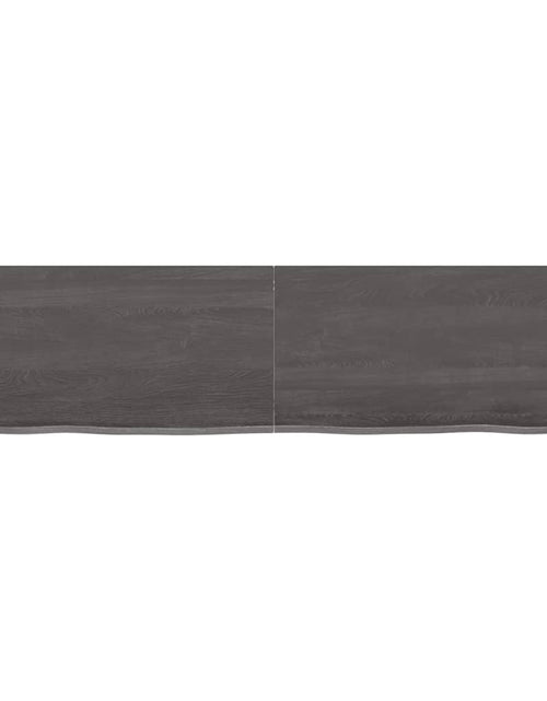 Încărcați imaginea în vizualizatorul Galerie, Raft de perete gri închis 120x30x6 cm lemn masiv stejar tratat Lando - Lando
