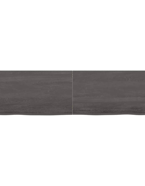 Încărcați imaginea în vizualizatorul Galerie, Raft de perete gri închis 160x40x4 cm lemn masiv stejar tratat Lando - Lando
