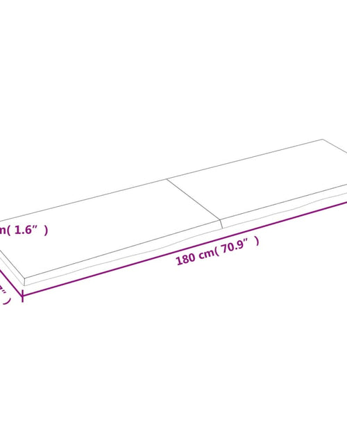 Încărcați imaginea în vizualizatorul Galerie, Raft de perete gri închis 180x50x4 cm lemn masiv stejar tratat Lando - Lando
