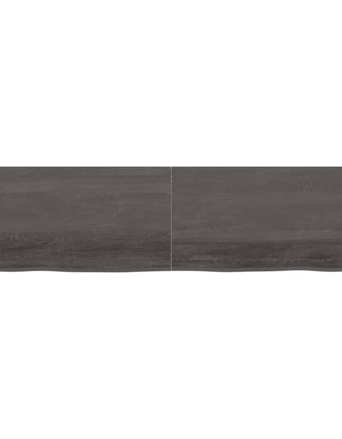 Încărcați imaginea în vizualizatorul Galerie, Raft de perete gri închis 200x50x6 cm lemn masiv stejar tratat Lando - Lando

