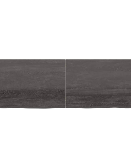 Încărcați imaginea în vizualizatorul Galerie, Raft de perete gri închis 200x60x4 cm lemn masiv stejar tratat Lando - Lando
