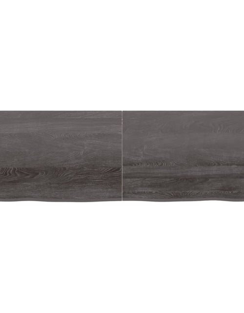 Încărcați imaginea în vizualizatorul Galerie, Raft de perete gri închis 200x60x6 cm lemn masiv stejar tratat Lando - Lando
